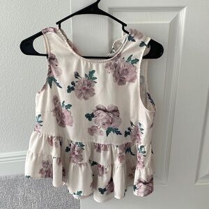 Sadie & Sage Cream Floral Tank Top
